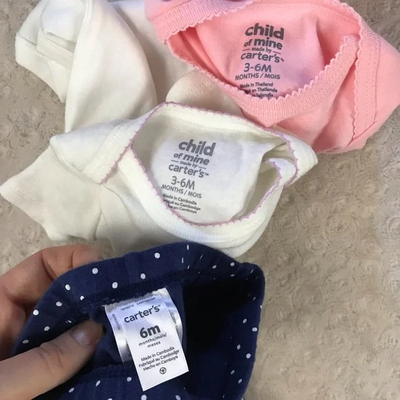 Carter’s Baby Girl Bodysuits & Pants Bundle Size 3-6 Months - Picture 6 of 6